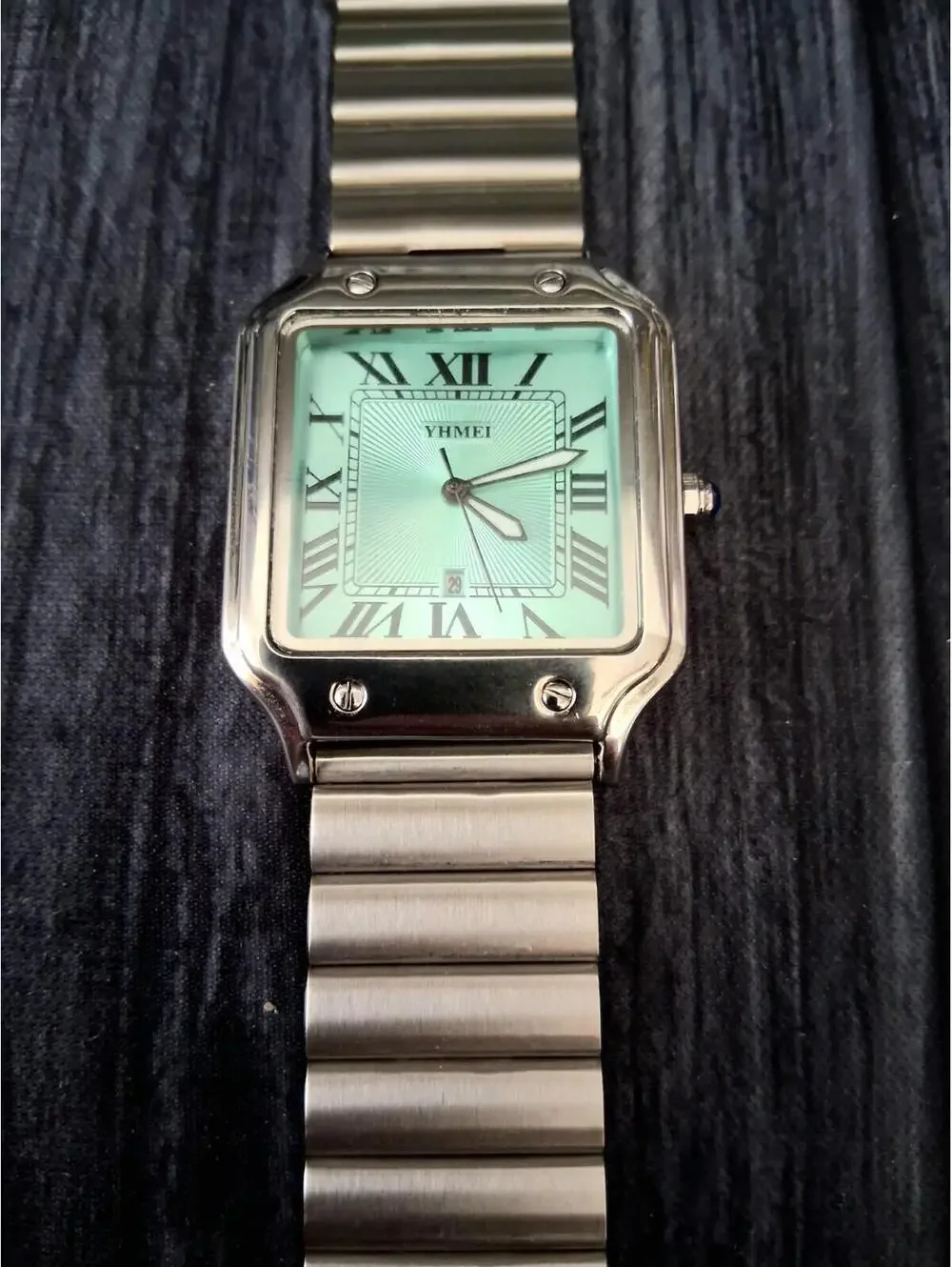Vintage‎ Inspired Square Milano Mens Tiffany Roman Dial Watch